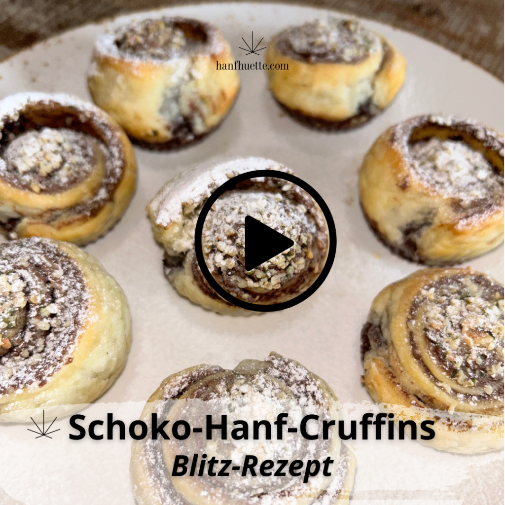 Rezept Schoko-Hanf-Cruffins